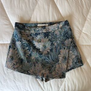 Altar'd State Blue Floral Skort